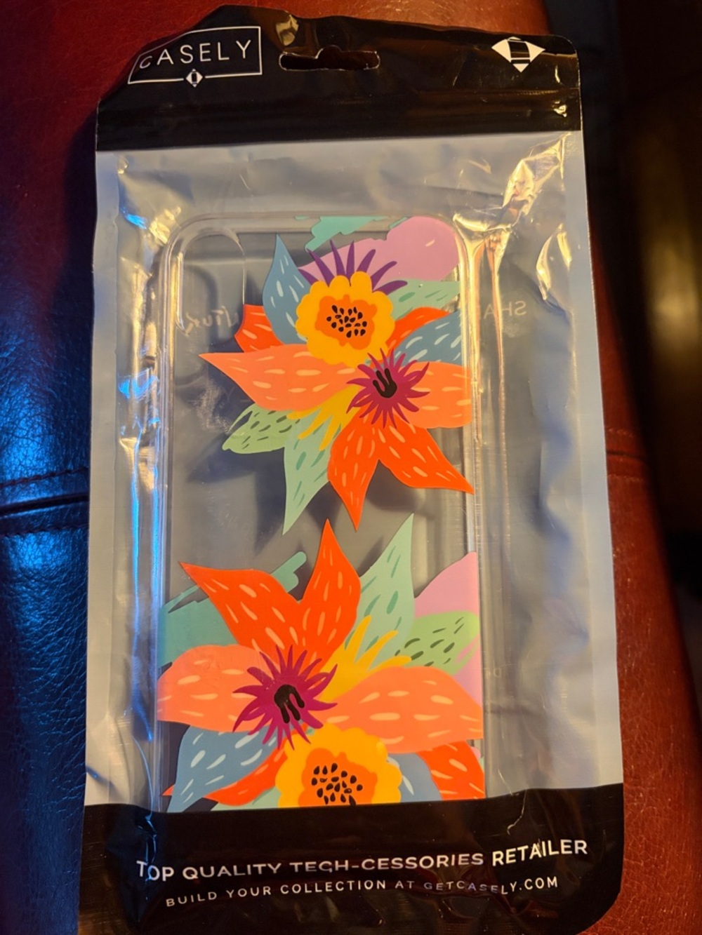 Casely Clear Floral Phone Case in Orange & Multicolor